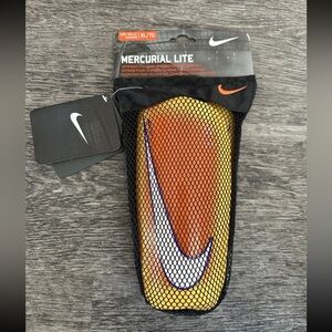 NEW Nike Mercurial Lite Soccer Shin Guards XL Lightweight Yellow/Orange/Whit